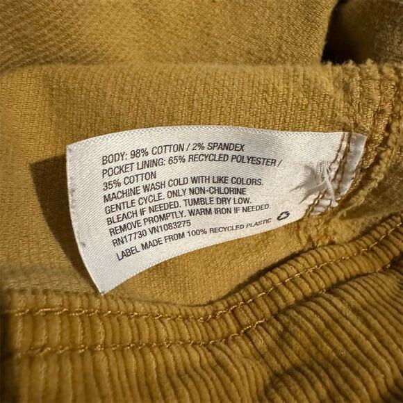 Universal Thread Yellow Corduroy Jacket 4X Chore Coat Pockets Buttons Cottage - Picture 5 of 10